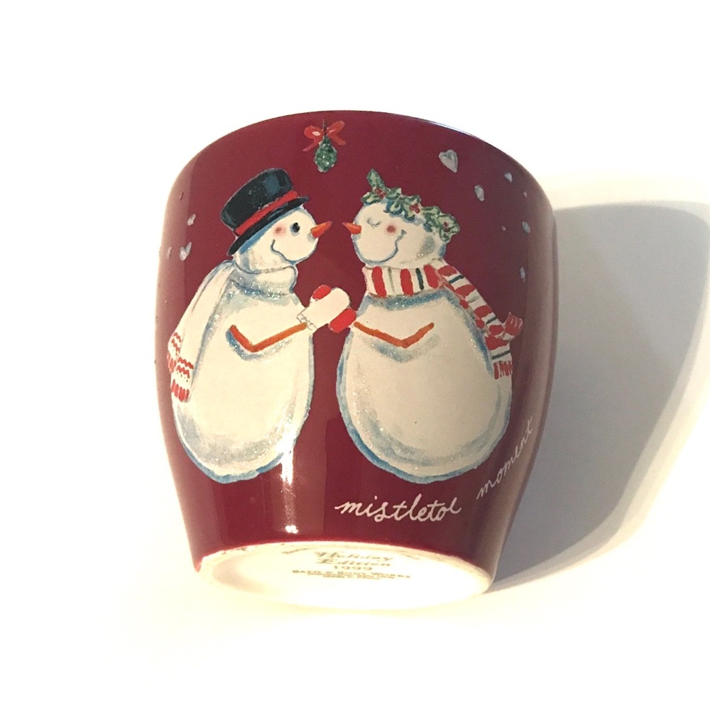 Bath & Body Works snowman votive candle holder 1999